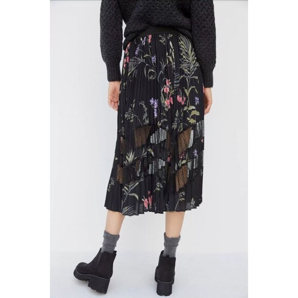 Anthropologie Daniel Rainn Narcisa Pleated Midi Skirt - Picture 3 of 12